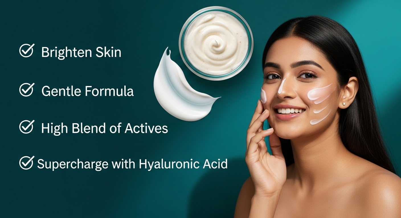 Model gently applying Dermiglam Gentle Facewash to her face, showcasing a clean and refreshed feeling for Indian skin