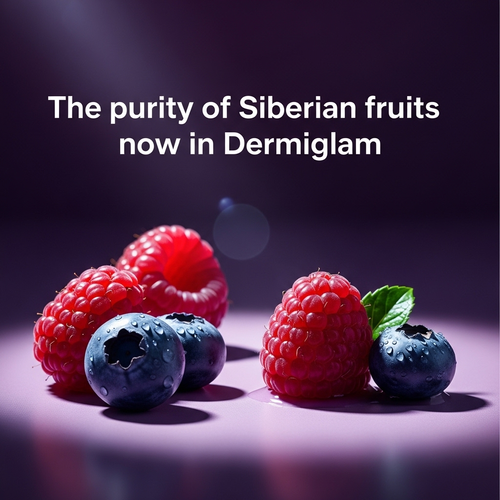 A photo of pure Raspberry and Blueberry which brings purity for Dermiglam products